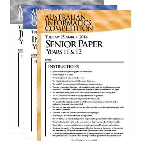 All Past Papers – Australian Maths Trust Shop.